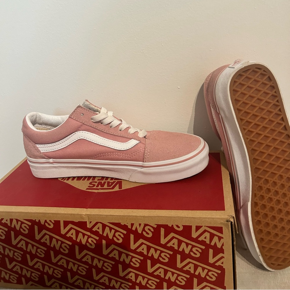 Slightly used pink Old Skool Vans